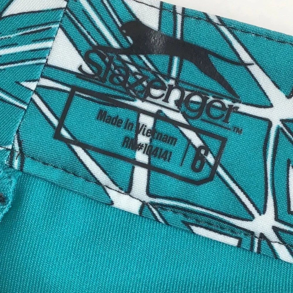 Slazenger Women’s Athletic Skort Skirt Multicolored Geometric Size 6 EUC